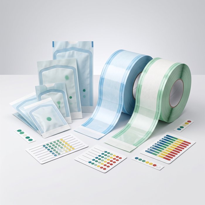 Envelopes de esterilização e indicadores químicos e biológicos