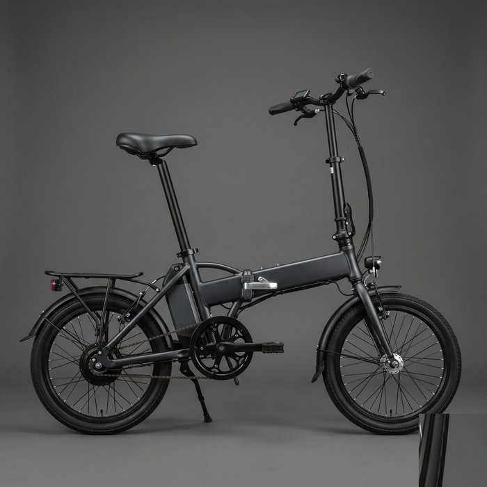 Bicicleta elétrica dobrável de aro pequeno com dobradiça central