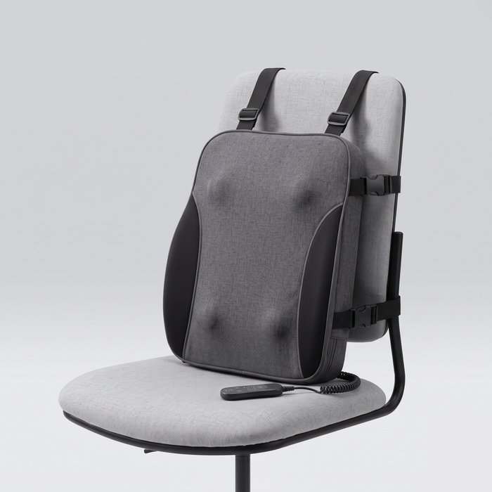 Almofada e encosto massageador de shiatsu com aquecimento