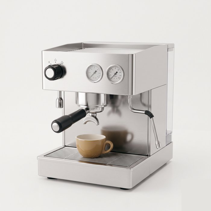 Máquina de espresso doméstica semiautomática compacta