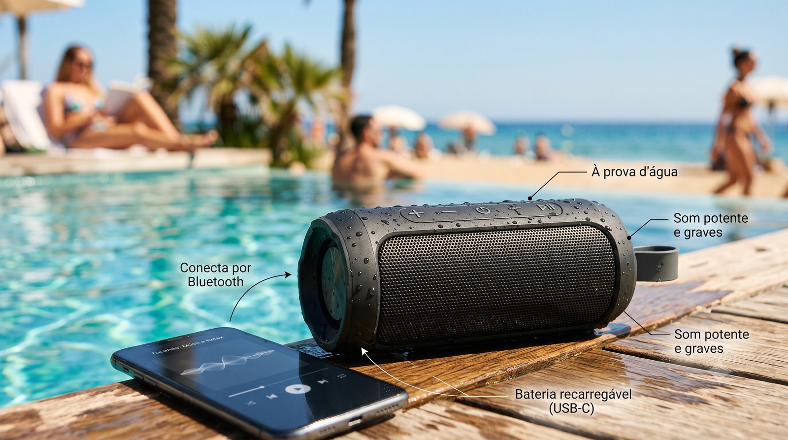 Como funciona a caixa de som Bluetooth: conecta ao celular, é recarregável e à prova d'água
