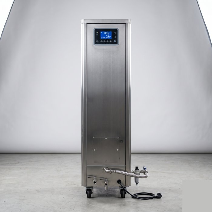 Gerador de vapor elétrico compacto vertical em gabinete de inox