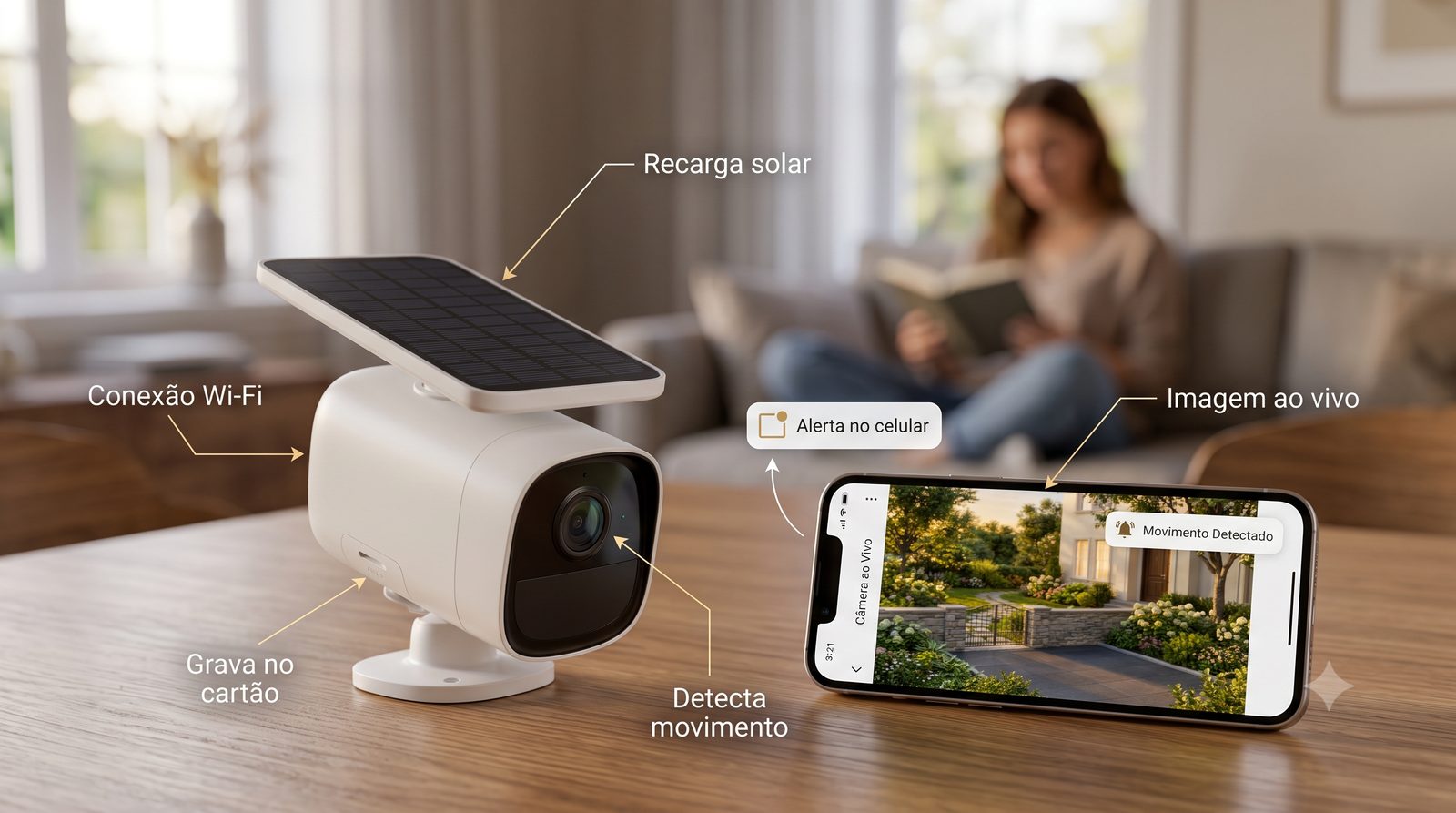 Como funciona a câmera Wi-Fi: capta a imagem e envia alertas ao celular