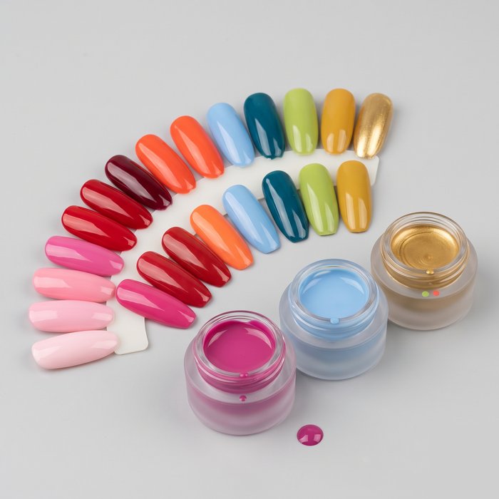 Kit de unhas de gel, tips e press-on coloridas