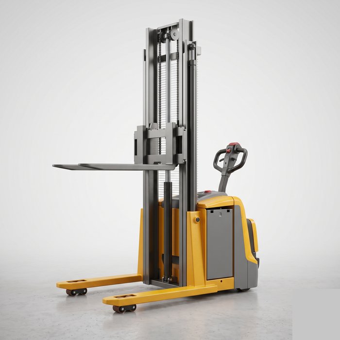 Empilhadeira patolada stacker elétrica compacta