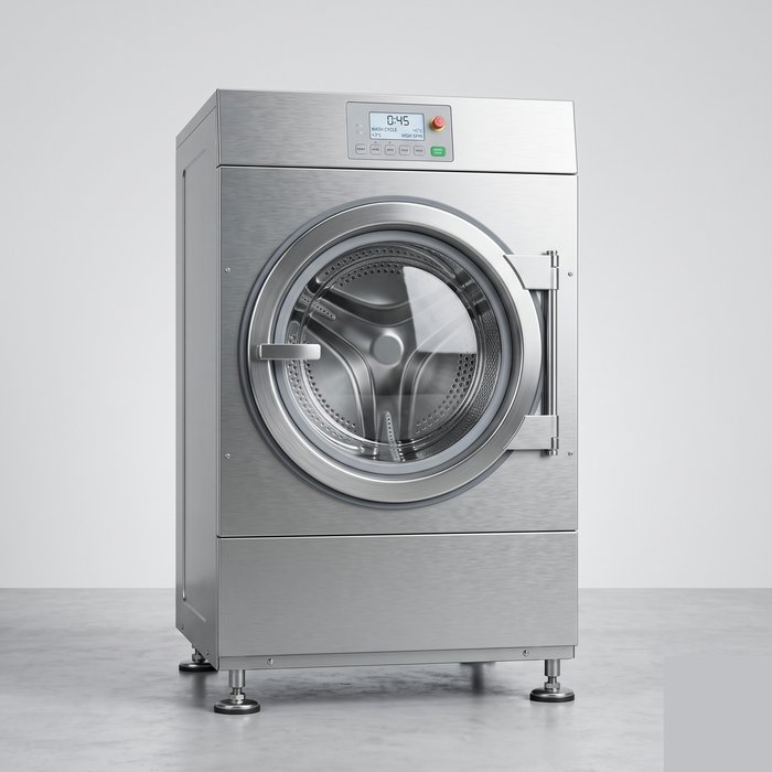 Lavadora industrial de alta rotação com porta redonda de inox
