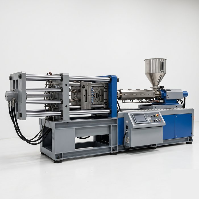 Injetora de plástico horizontal industrial com unidade de fechamento