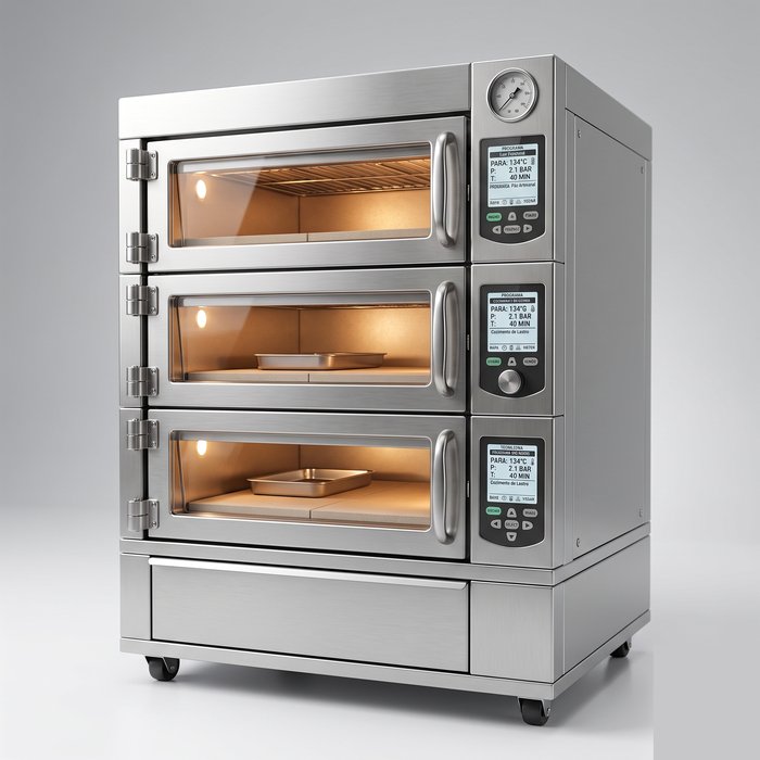 Forno de lastro de deck para pão francês e artesanal