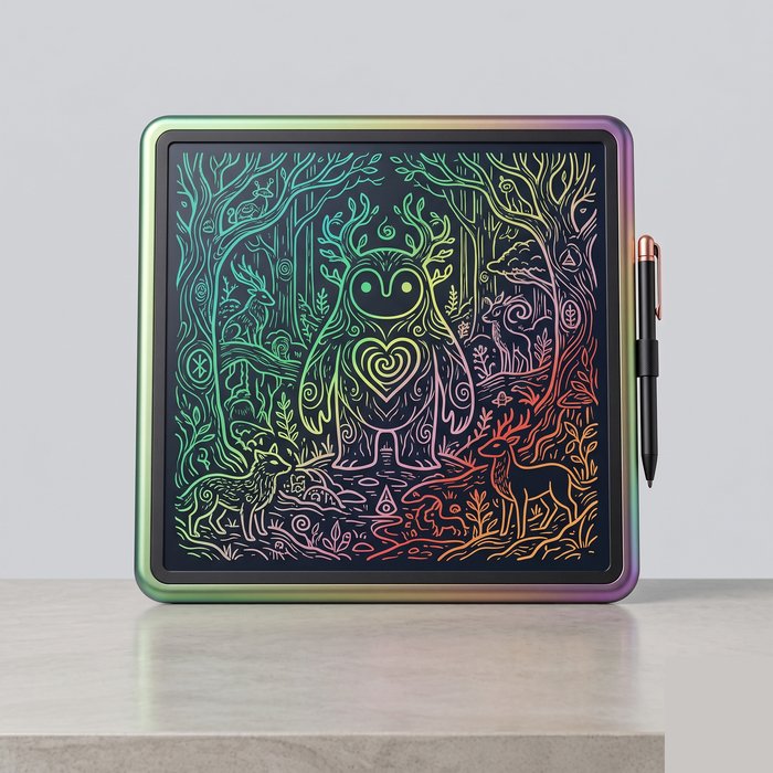Lousa mágica LCD de tela colorida, com traços em várias cores