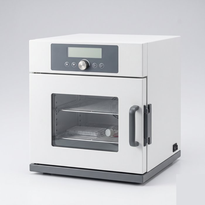 Estufa de laboratório com porta e painel digital de temperatura