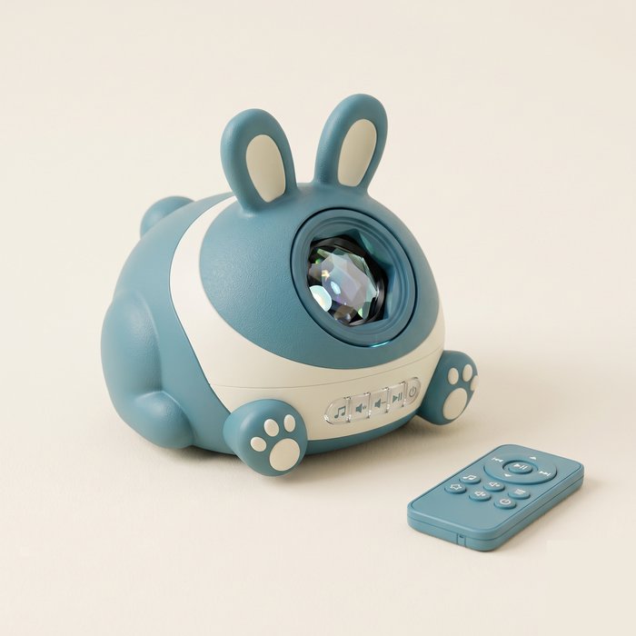 Projetor infantil com caixa de música e controle remoto para ninar o bebê
